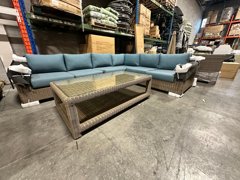 Sunbrella Sectional Teal - CALL 6476998240