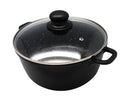 Die-Cast Aluminum Casserole Pot with Glass Lid 26cm