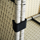 7 Piece Patio Furniture Steel Garden Wicker Sectional Sofa Set with Cushion Patio Outdoor