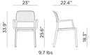 Nardi Bora Arm Patio Chairs