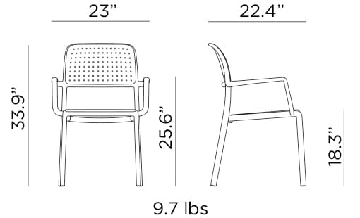 Nardi Bora Arm Patio Chairs