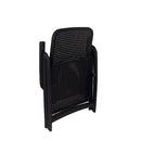 Nardi Charcoal Libeccio Dining Table with 6 Darsena 5-Position Patio Folding Chair