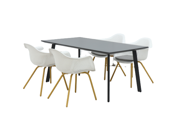 Minimalist Outdoor Aluminum Patio Dining Set