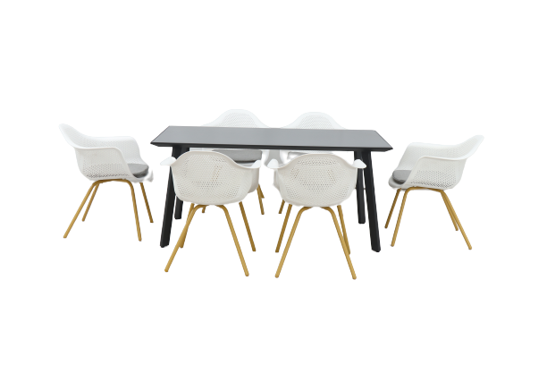 Minimalist Outdoor Aluminum Patio Dining Set