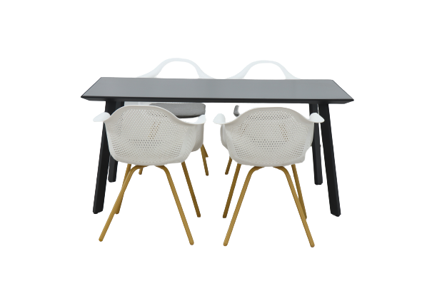 Minimalist Outdoor Aluminum Patio Dining Set