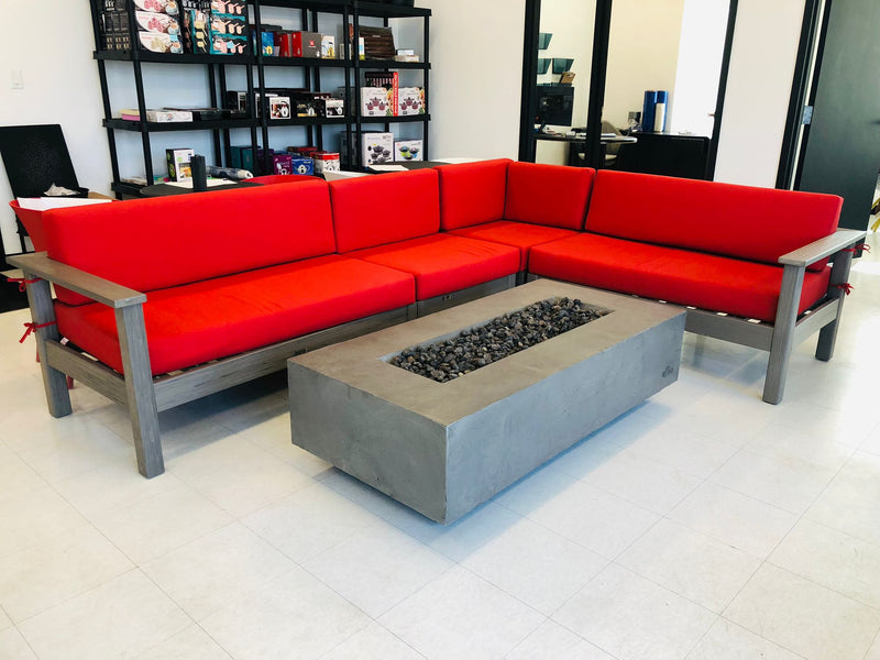 Eon Catalina 4 Piece Sunbrella Patio Sectional - Cherry