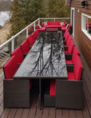 7pcs Patio Sectional & 11pcs Dining Set Combo