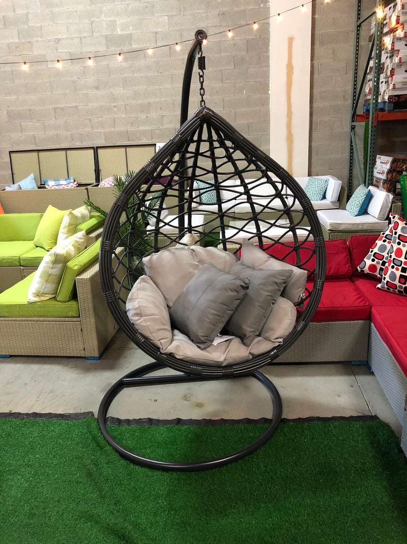 Teardrop Single Seating Outdoor / Indoor Hanging Egg Patio Chair -(Local Delivery or Pickup Only)