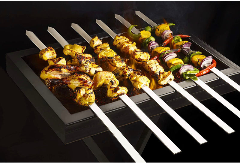 Premium Large 25 Inch Stainless Steel Brazilian Barbeque Style BBQ Skewers