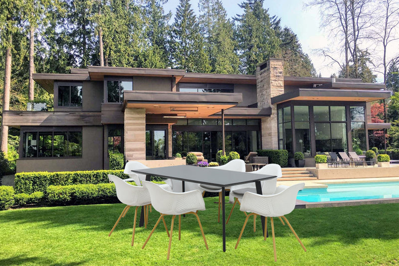 Minimalist Outdoor Aluminum Patio Dining Set