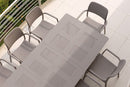Nardi 9-piece Libeccio 87 in. x 40 in. Patio Dining Table with 8 Bora Armchairs