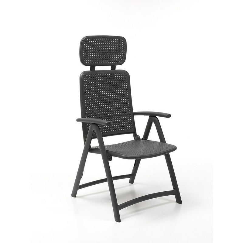 Nardi Aquamarine 4-Position Folding Armchair with Adjustable Soft Head Rest
