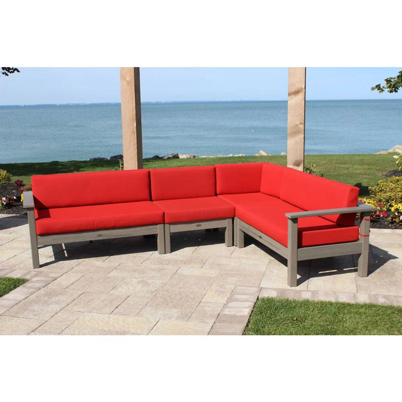 Eon Catalina 4 Piece Sunbrella Patio Sectional - Cherry