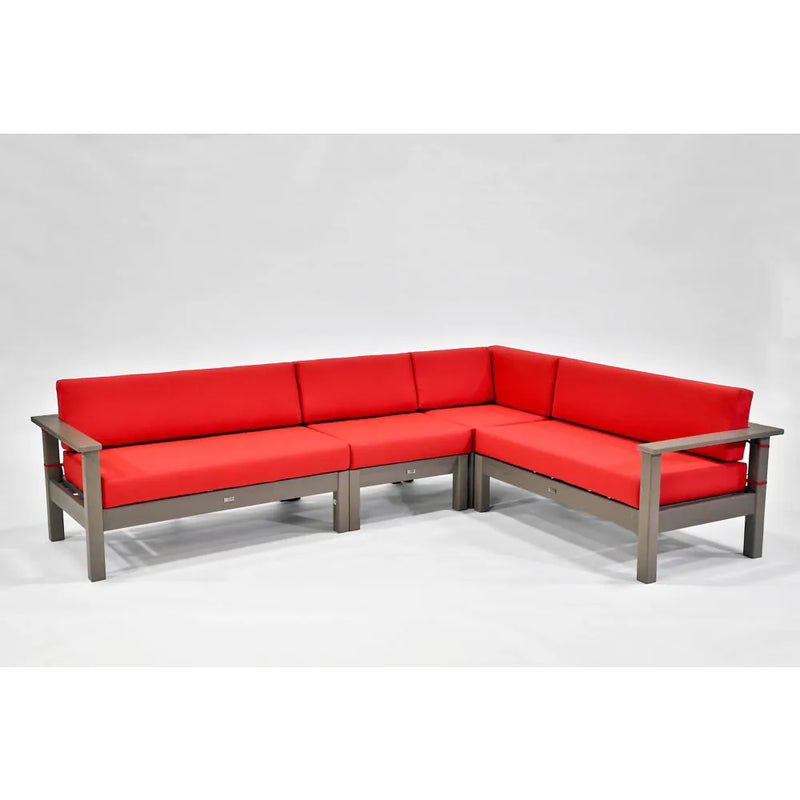 Eon Catalina 4 Piece Sunbrella Patio Sectional - Cherry